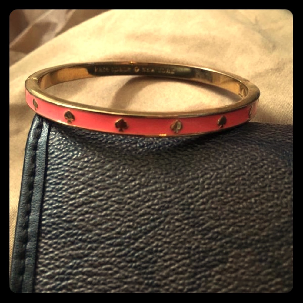 Kate Spade coral pink gold bracelet new w/tags